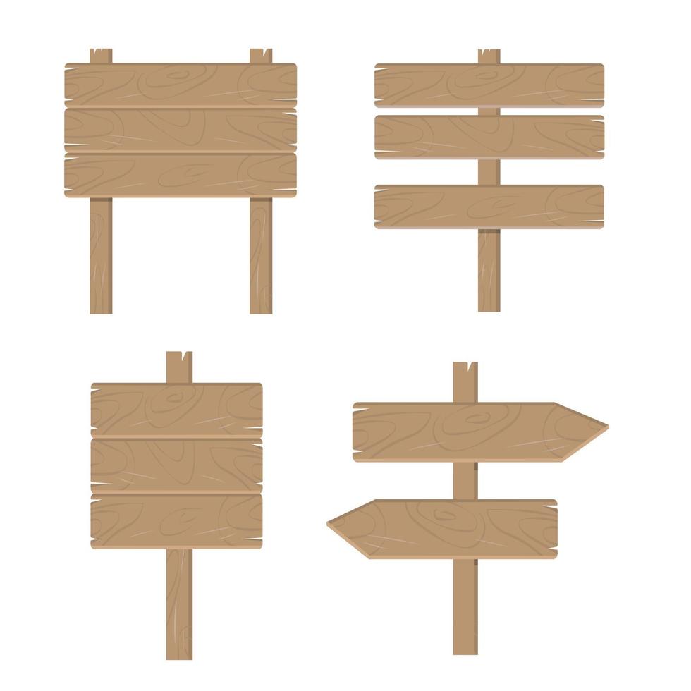 een set lichtbeige houten plaquette, billboard vector