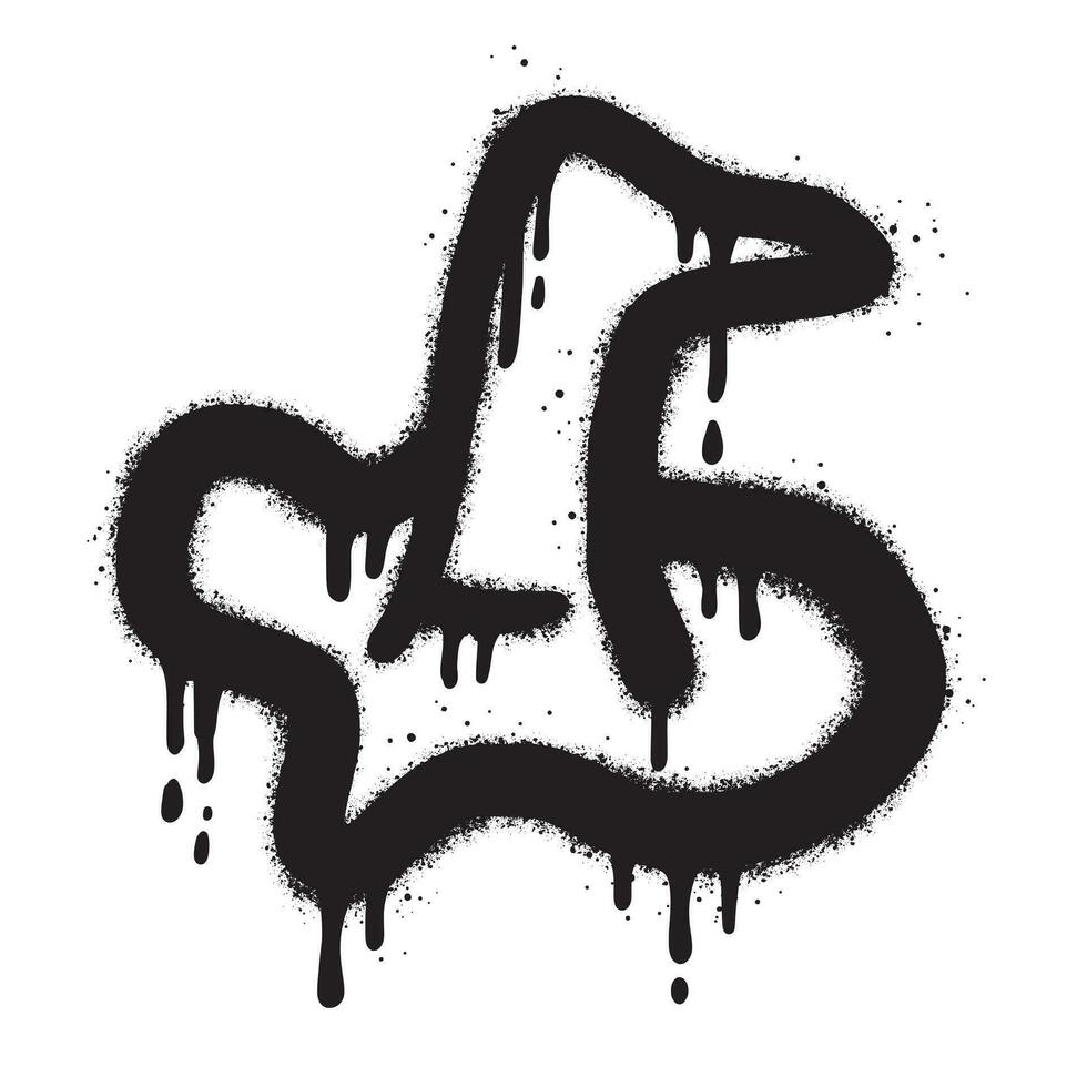 graffiti heks hoed met zwart verstuiven verf. halloween symbolen. vector