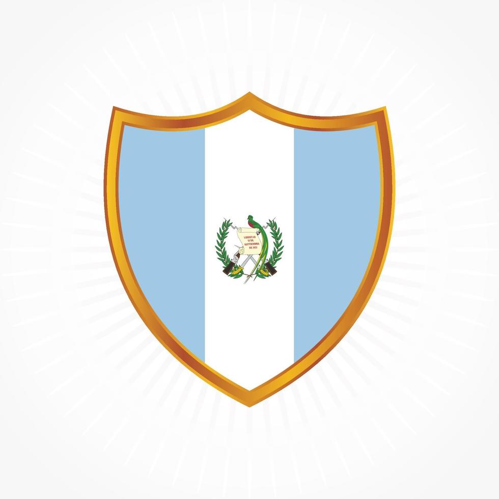 Guatemalteekse vlag vector met schild frame