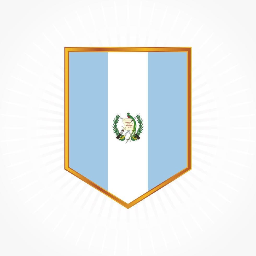 Guatemalteekse vlag vector met schild frame