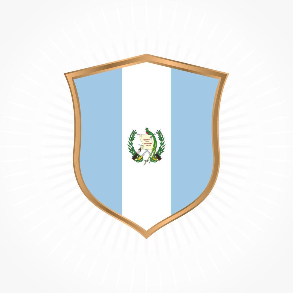 Guatemalteekse vlag vector met schild frame