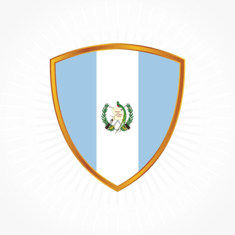 Guatemalteekse vlag vector met schild frame