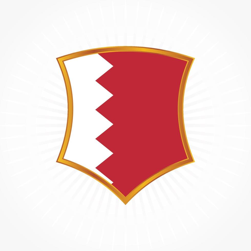bahrein vlag vector met schild frame