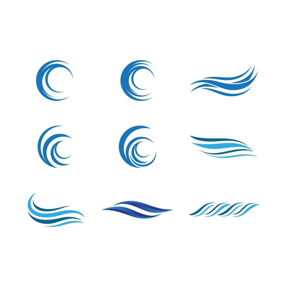 water wave logo afbeeldingen vector