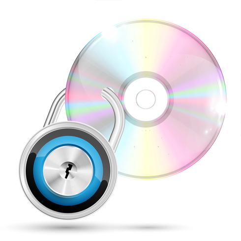 CD / DVD op witte achtergrond, vectorillustratie vector