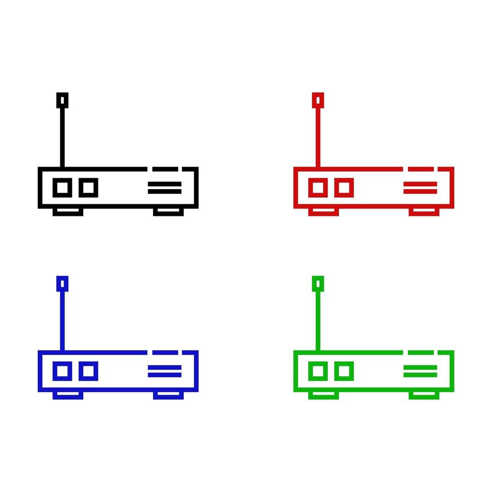 router geïllustreerd op een witte achtergrond vector