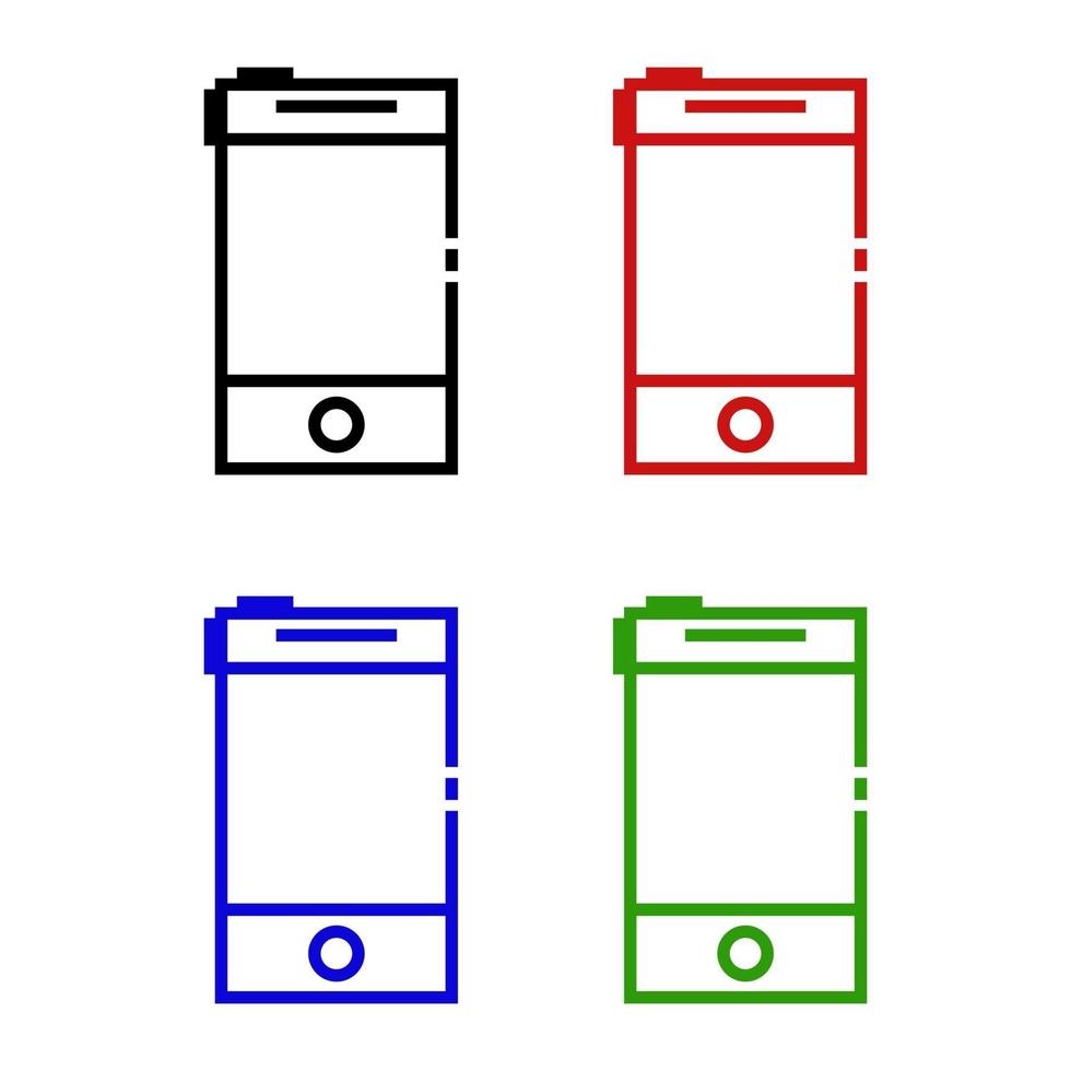 smartphone geïllustreerd op een witte achtergrond vector