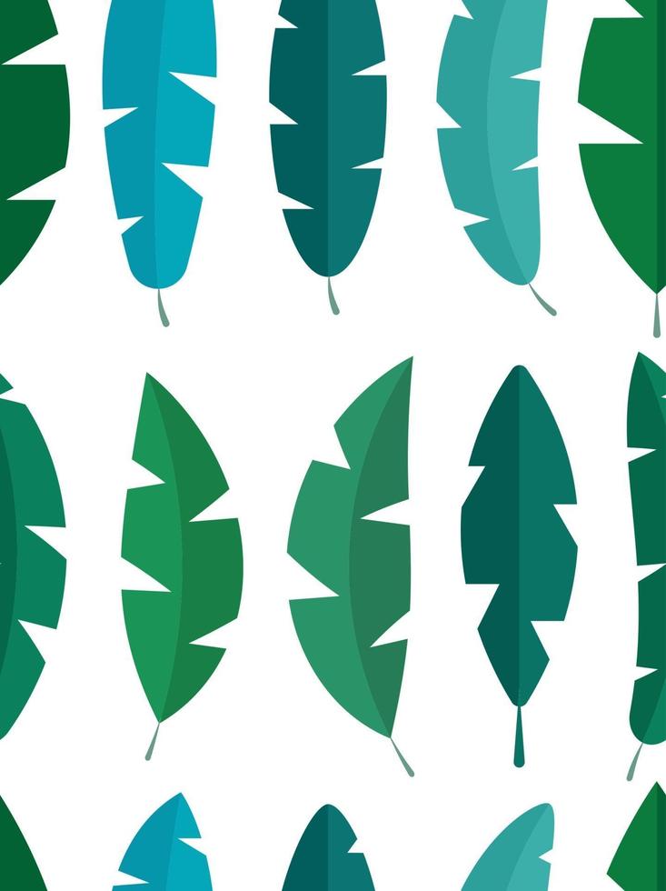 eenvoudige tropische bladeren naadloze patroon achtergrond. vector
