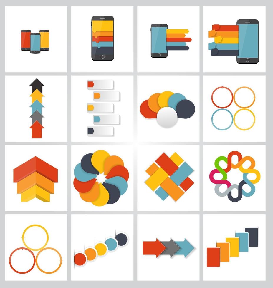 verzameling infographic sjablonen voor zakelijke vectorillustratie vector