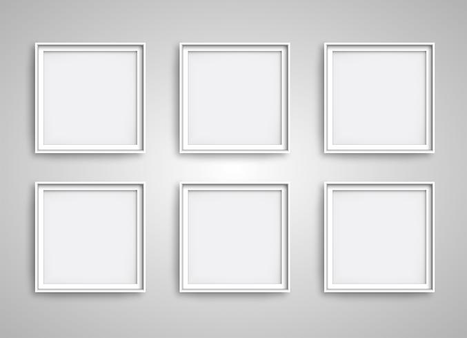 Witte realistische frames, vectorillustratie vector