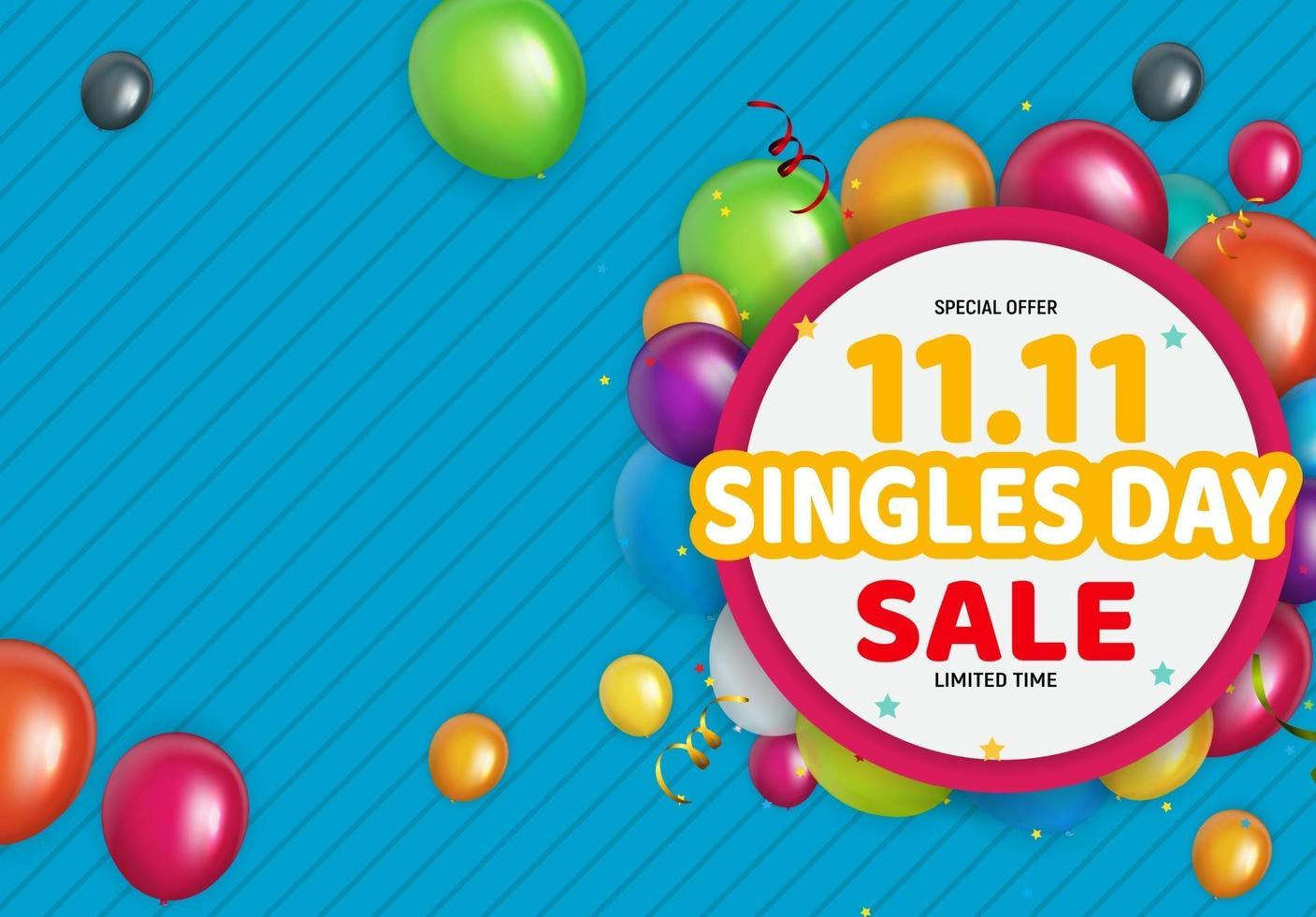 11 november singles dag verkoop. vector illustratie