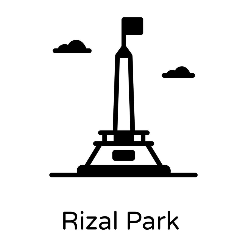 rizal park monument vector