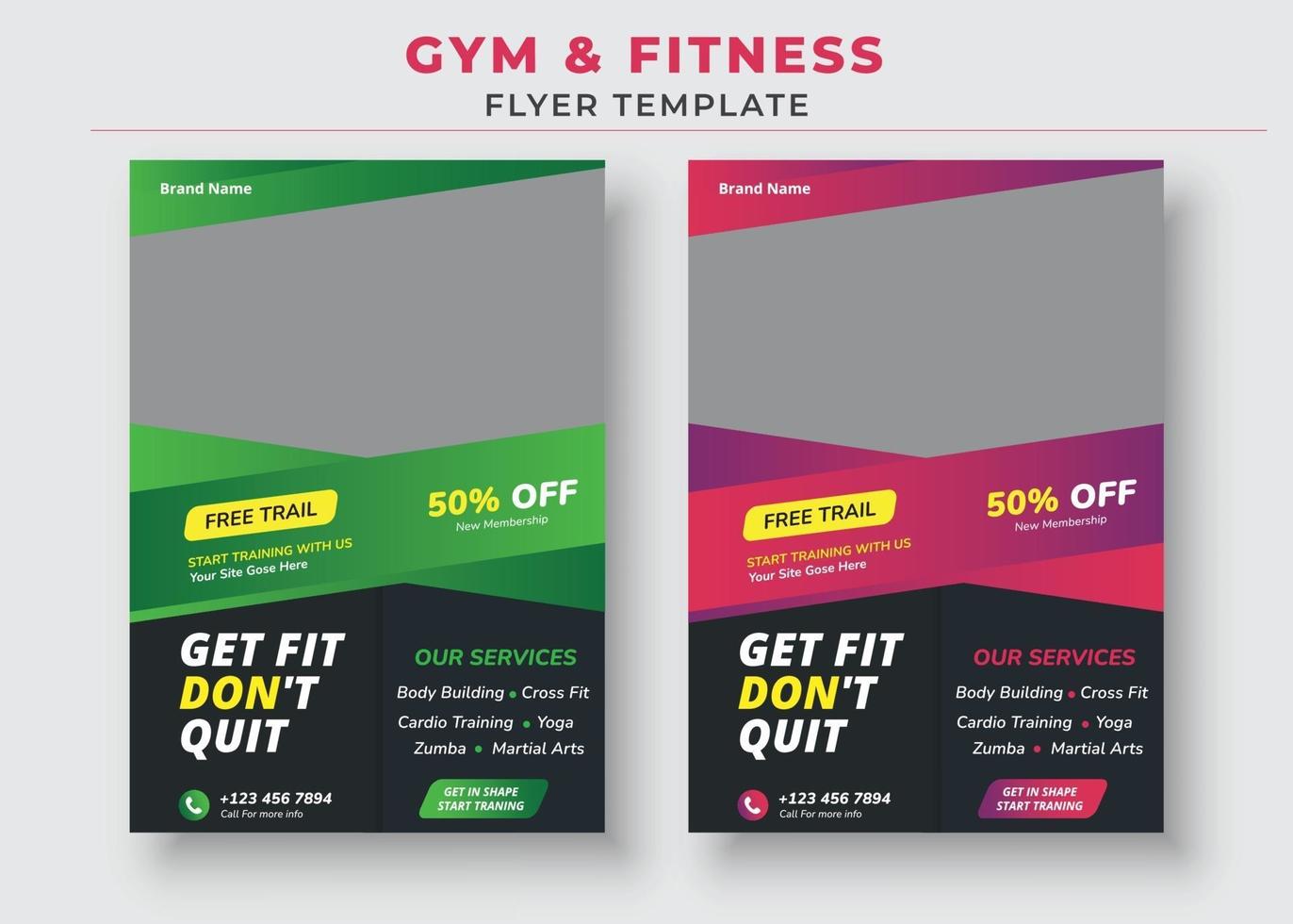 sportschool fitness flyer sjabloon vector