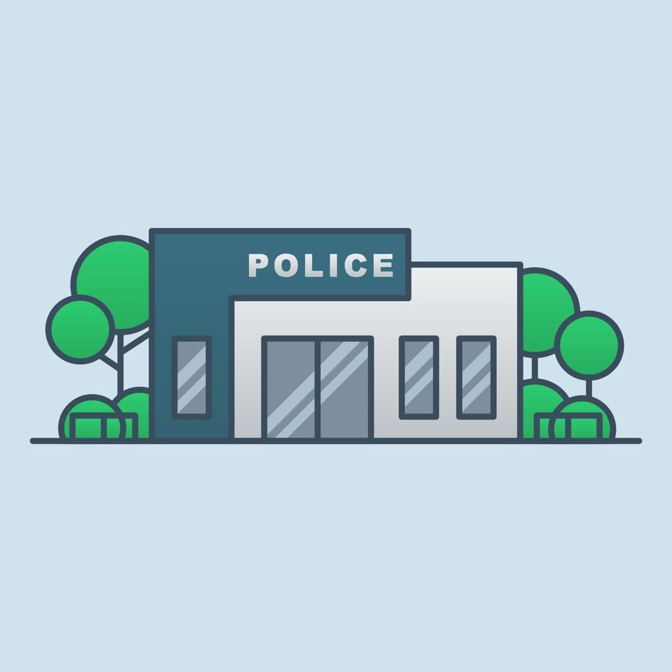 politiebureau vector pictogram illustratie