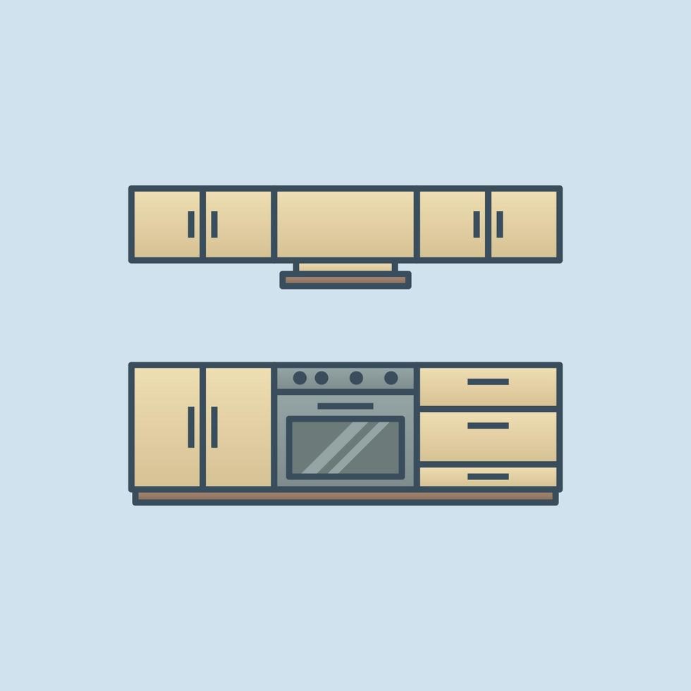 keuken vector pictogram illustratie