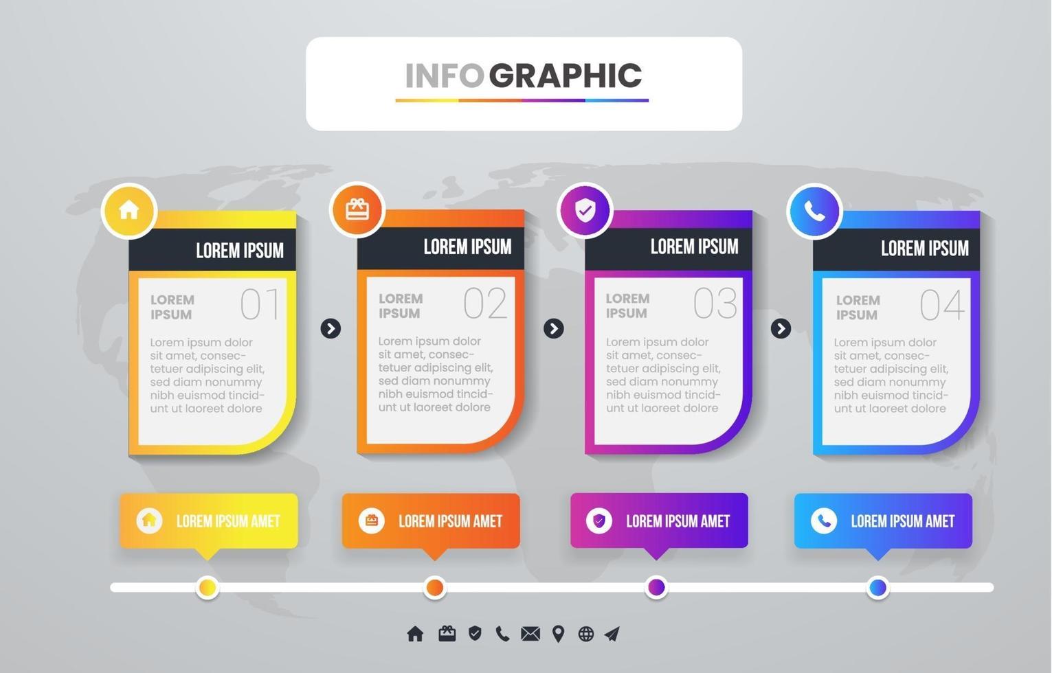 infographic voortgangsconcept vector