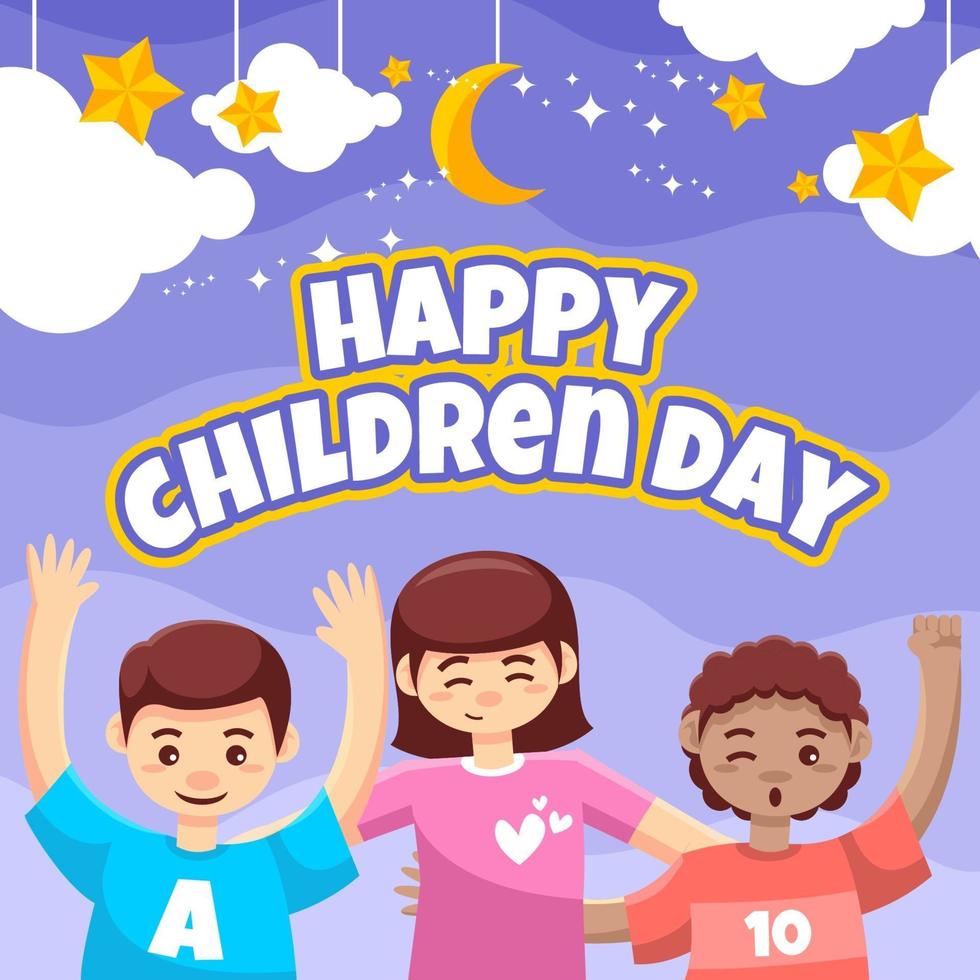 gelukkige kinderen dag achtergrond vector