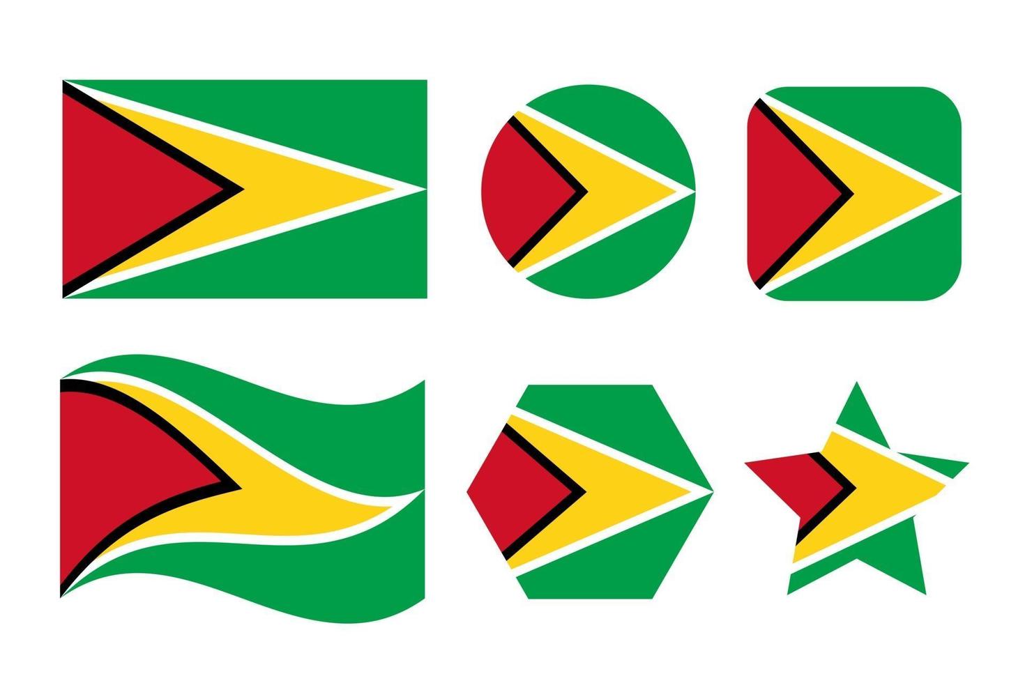 Guyana vlag eenvoudige illustratie voor onafhankelijkheidsdag of verkiezing vector