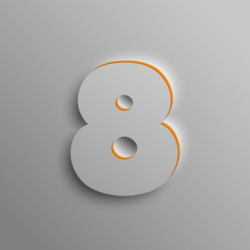 Realistische 3D-lettertype, vector