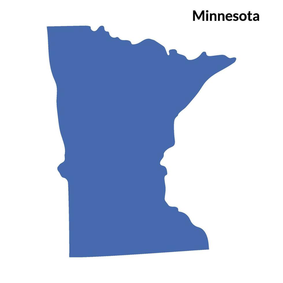 kaart van Minnesota. Minnesota kaart. Verenigde Staten van Amerika kaart vector