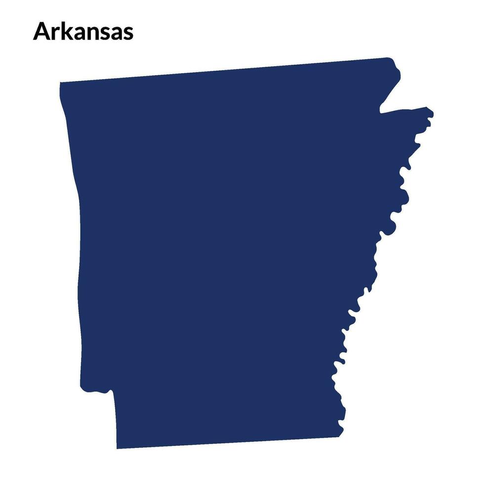 kaart van Arkansas. Arkansas kaart. Verenigde Staten van Amerika kaart vector