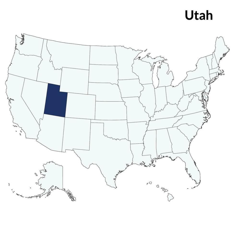 Utah kaart. kaart van Utah. Verenigde Staten van Amerika kaart vector