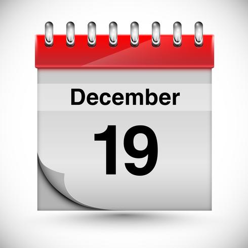 Kalender voor december, vector