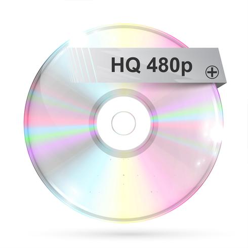 CD / DVD op witte achtergrond, vectorillustratie vector