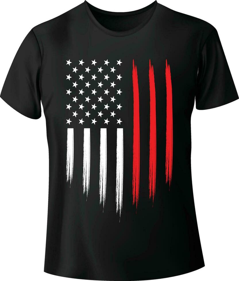 Amerikaans vlag t-shirt ontwerp vector sjabloon