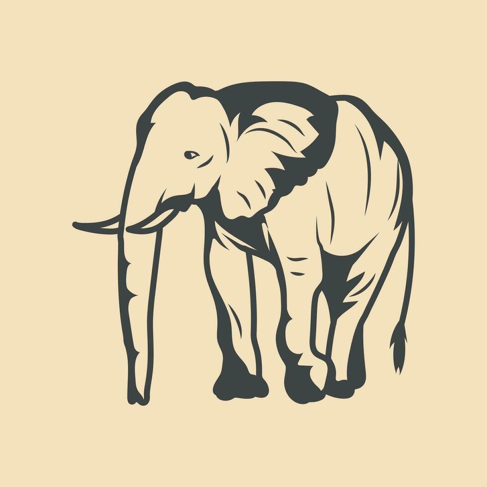 olifant retro vector voorraad illustratie