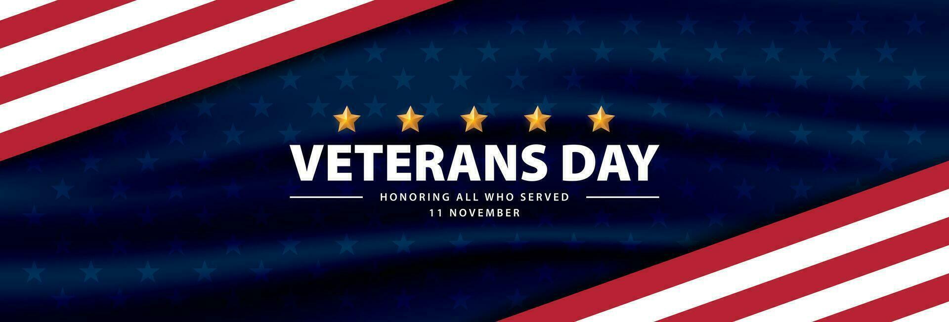 veteranen dag viering spandoek. eerbiedigen allemaal wie geserveerd. Amerikaans nationaal vakantie achtergrond, november 11. vector illustratie