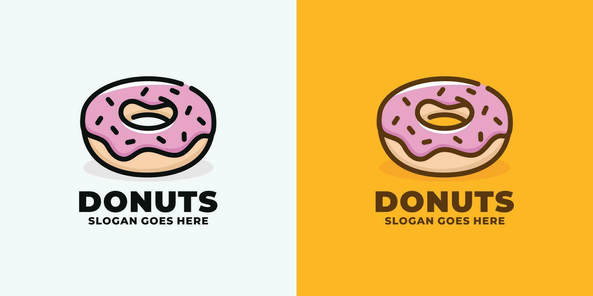 donut logo ontwerp vector illustratie