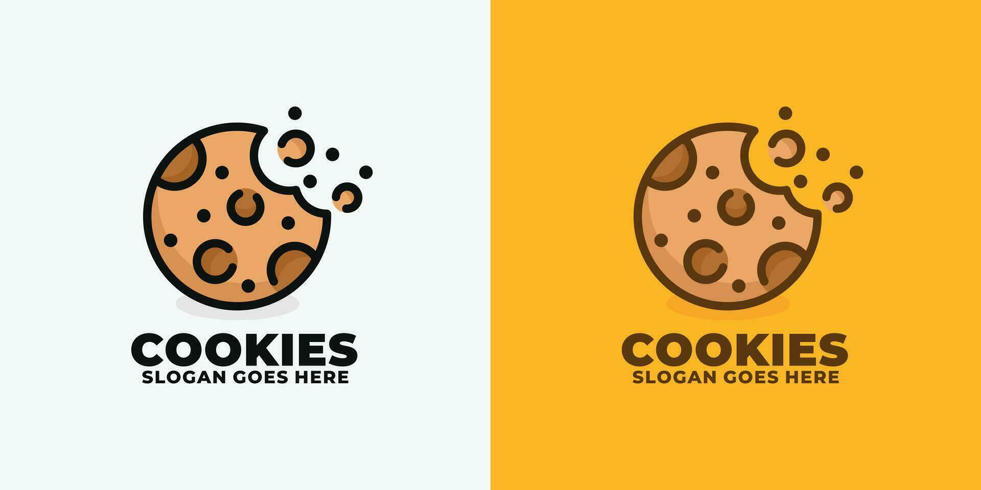 koekje logo ontwerp vector illustratie