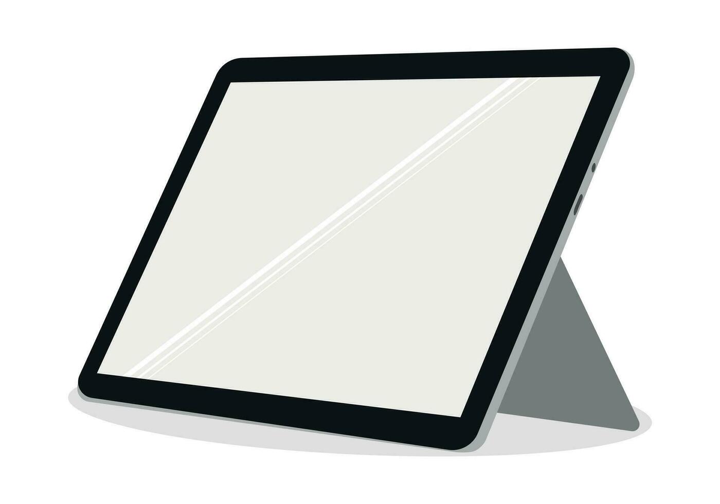 tablet pc met scherm. tablet vlak vector illustratie. tablet met achtergrond