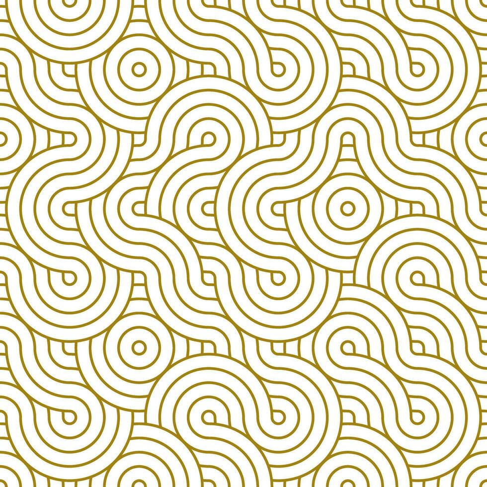 naadloos patroon lijn cirkel. abstract geometrie achtergrond met goud kleur. vector