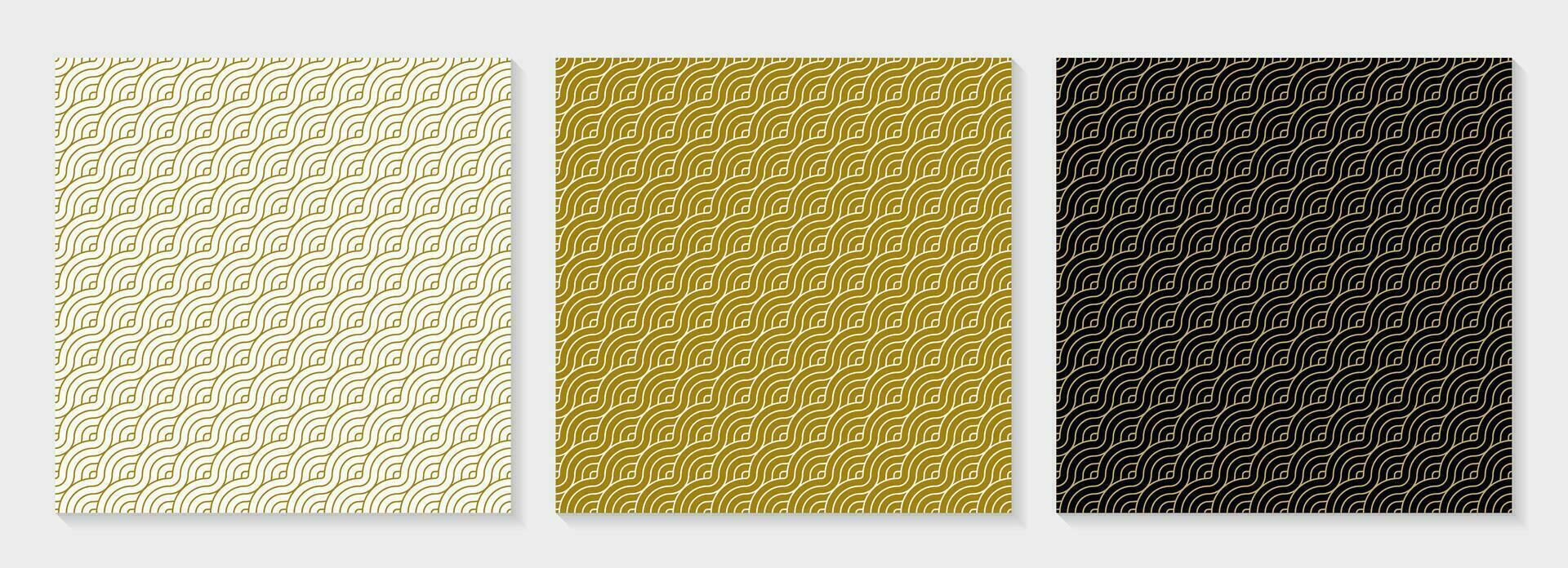 patroon cirkel naadloos abstract achtergrond goud kleur en lijn. luxe meetkundig lijn vector. vector