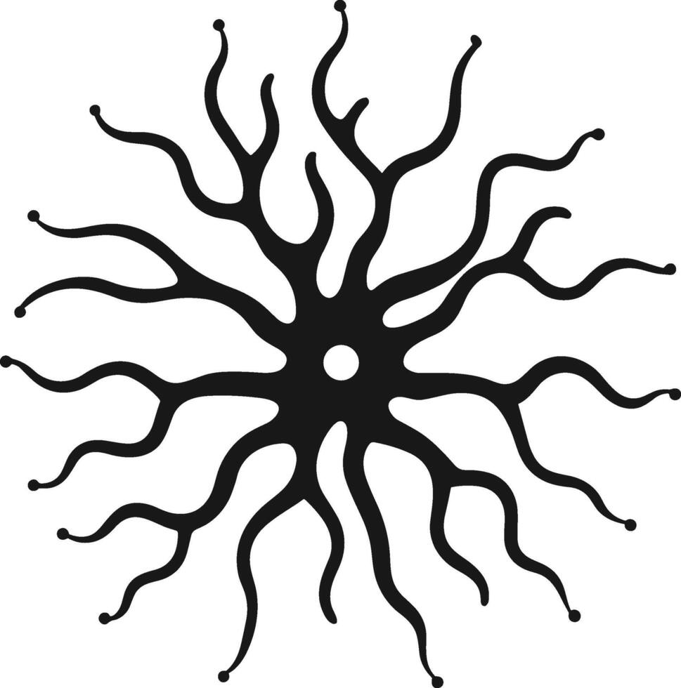 neuron logo vector icoon illustratie, menselijk organen anatomie - lijn icoon.