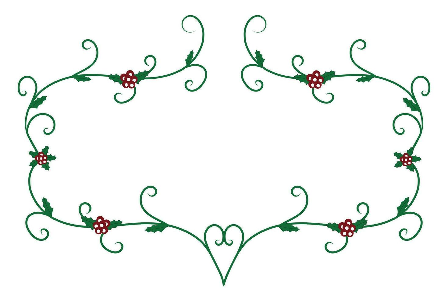 Kerstmis bloeit wervelingen verdelers lijnen decoratief elementen, wijnoogst schoonschrift rol vrolijk Kerstmis tekst verdeler filigraan elegant, winter hulst kopteksten luxe scheidingsteken groen bladzijde decor vector