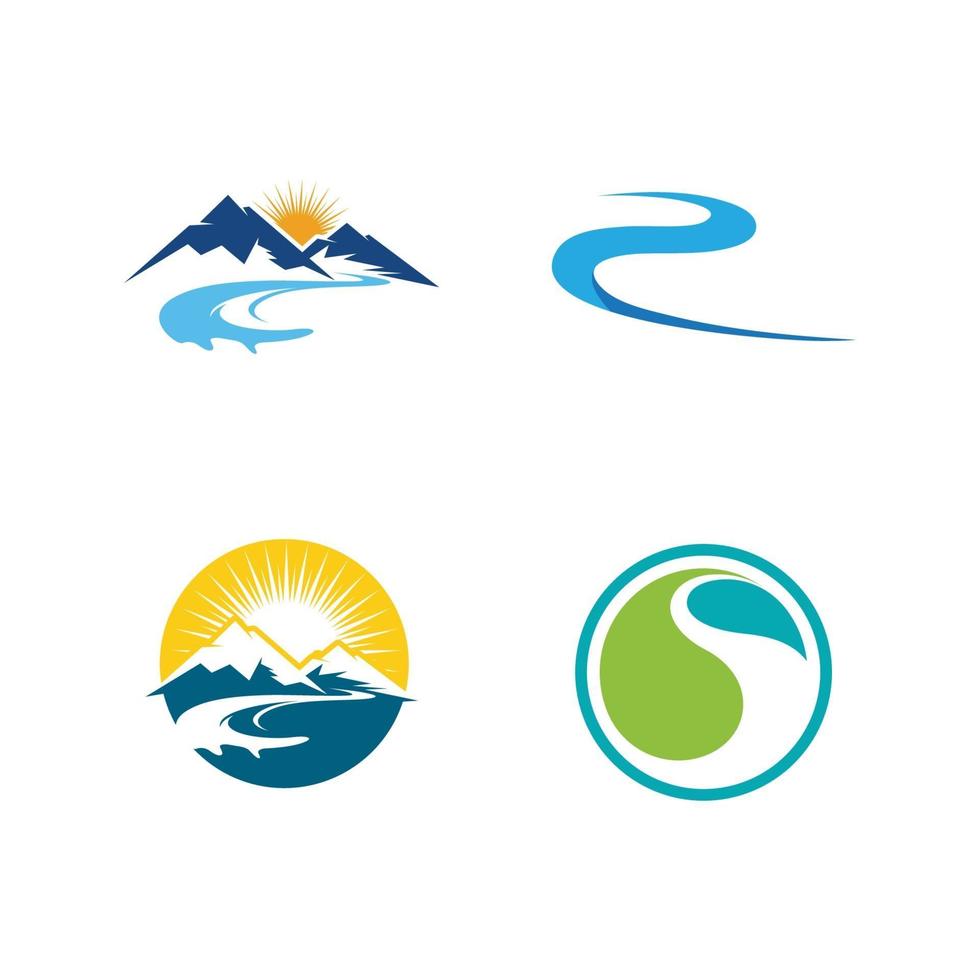 rivier pictogram vector illustratie ontwerp