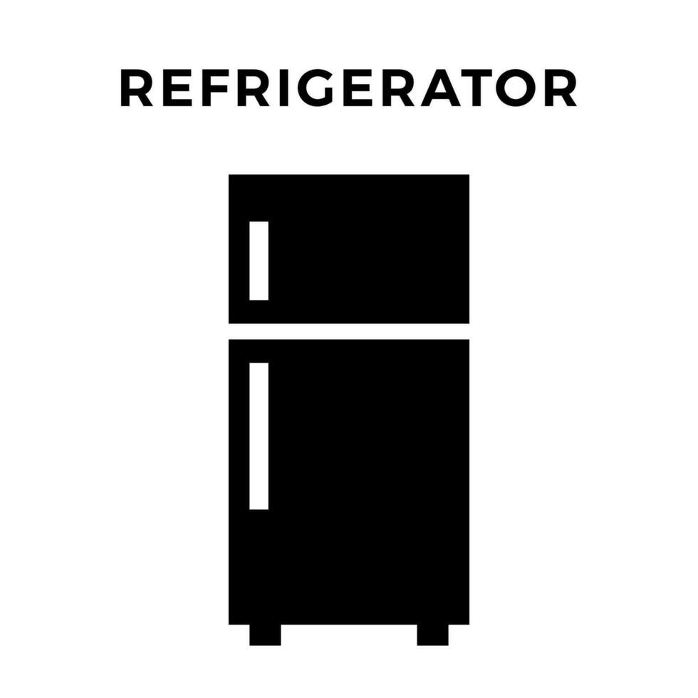 koelkast zwart solide vector
