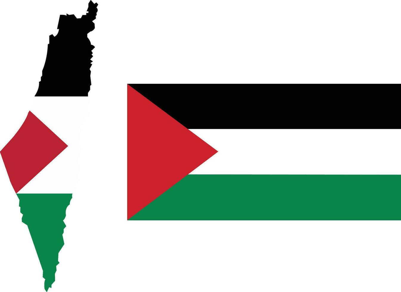 hoog gedetailleerd vector kaart met nationaal vlag Palestina geïsoleerd Aan transparant achtergrond. verzameling van vlak icoon set. globaal economie beroemd land. midden- oosten- west Azië. hoofdstad naam Jeruzalem