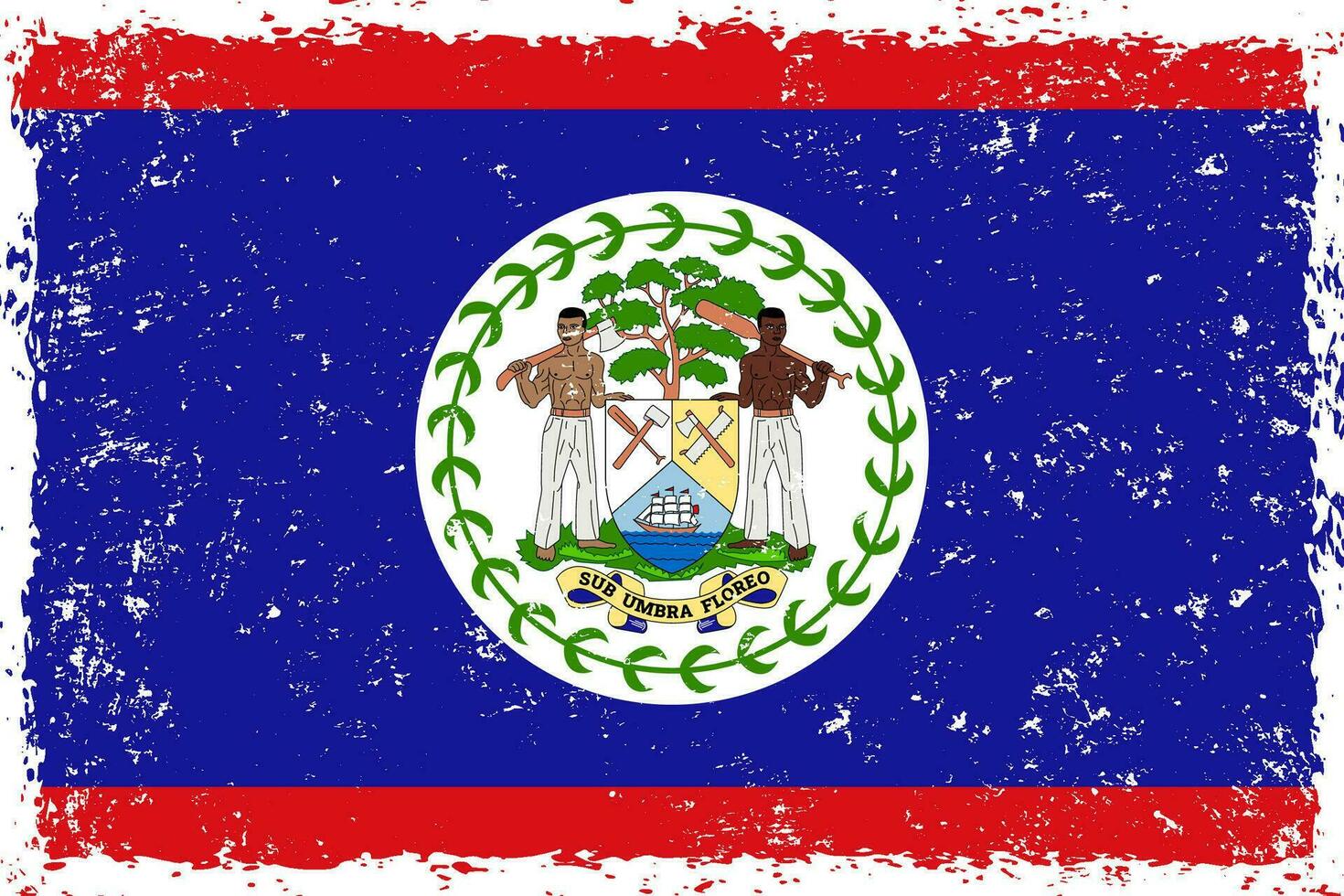 Belize vlag grunge verontrust stijl vector