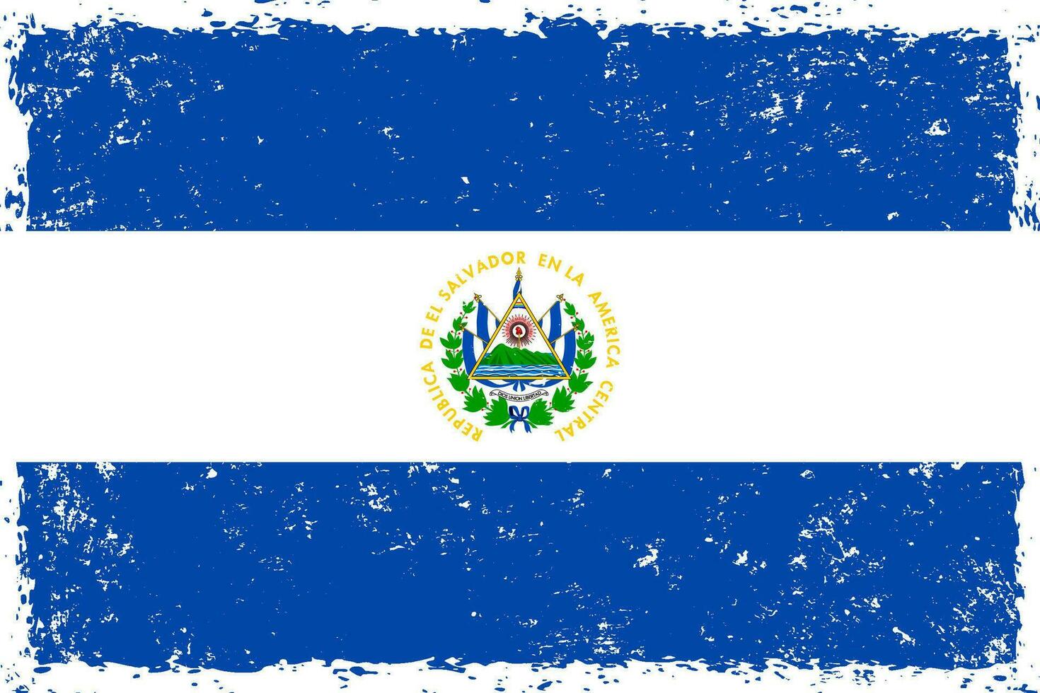 el Salvador vlag grunge verontrust stijl vector