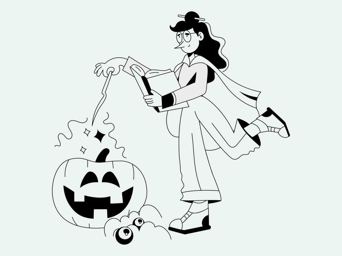 bundel halloween illustratie pak spookachtig verzameling vector