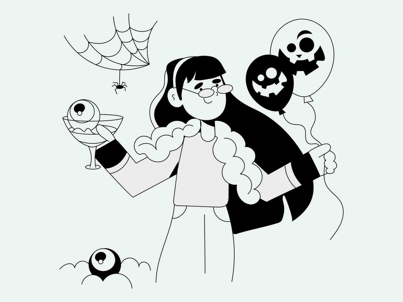 bundel halloween illustratie pak spookachtig verzameling vector