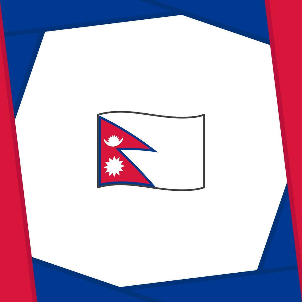 Nepal vlag abstract achtergrond ontwerp sjabloon. Nepal onafhankelijkheid dag banier sociaal media na. Nepal banier vector