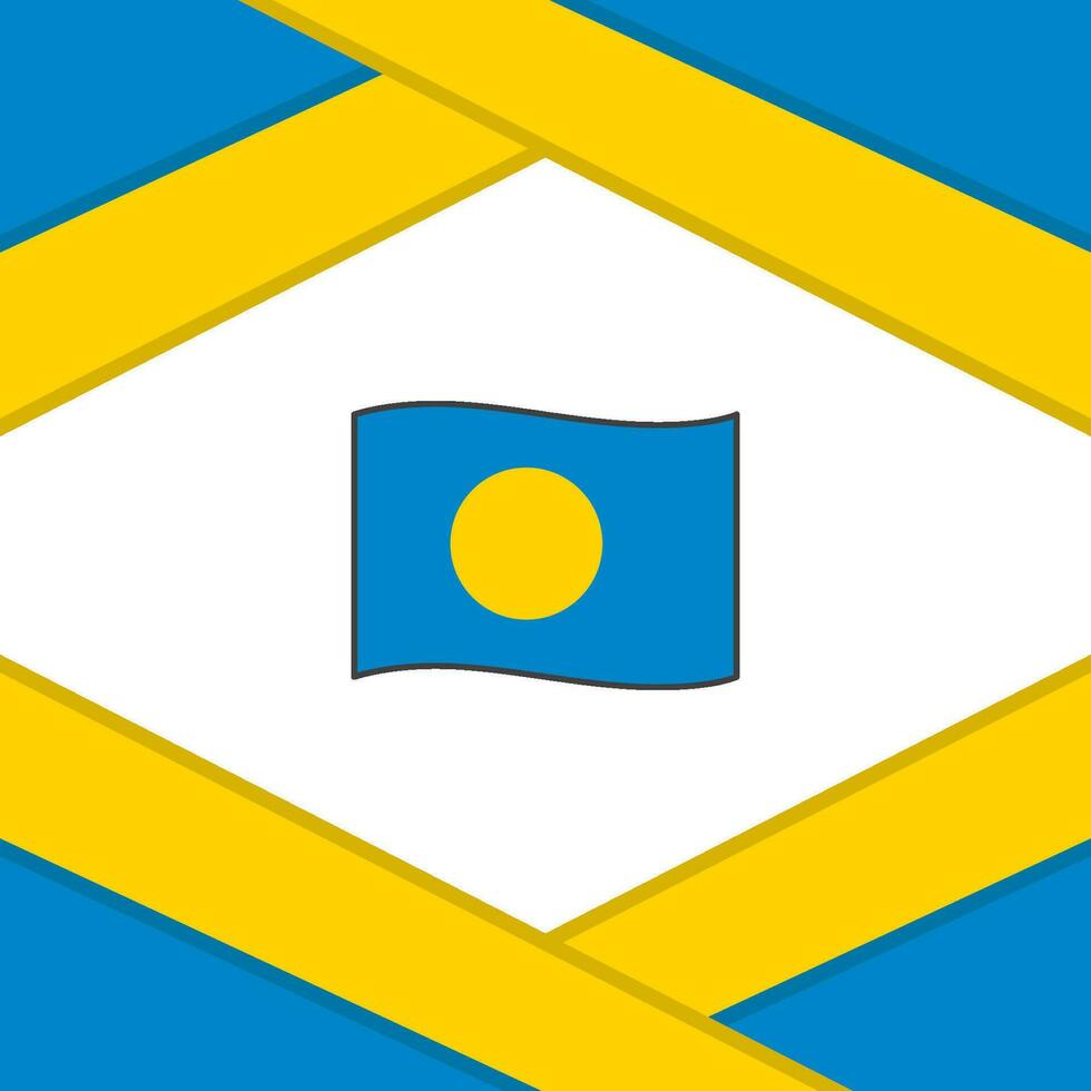 Palau vlag abstract achtergrond ontwerp sjabloon. Palau onafhankelijkheid dag banier sociaal media na. Palau sjabloon vector