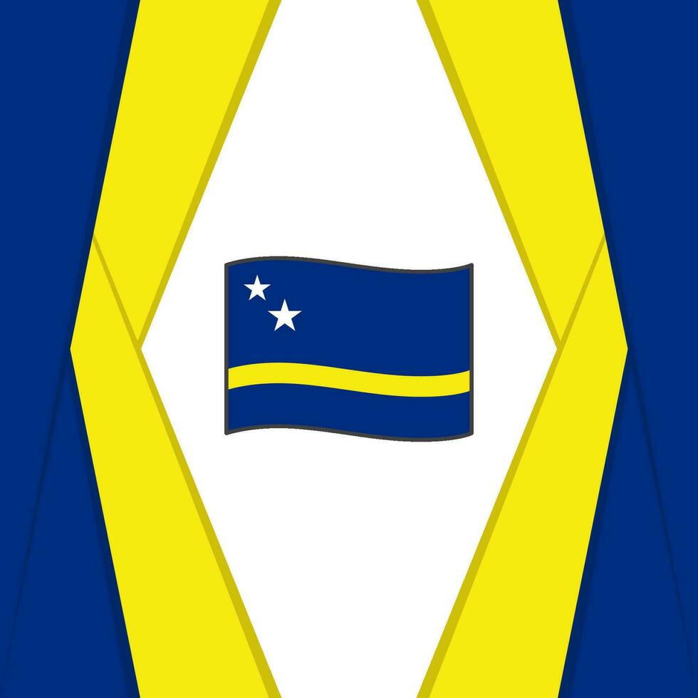 Curacao vlag abstract achtergrond ontwerp sjabloon. Curacao onafhankelijkheid dag banier sociaal media na. Curacao achtergrond vector