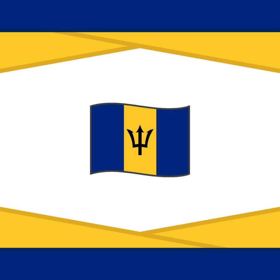 Barbados vlag abstract achtergrond ontwerp sjabloon. Barbados onafhankelijkheid dag banier sociaal media na. Barbados vector