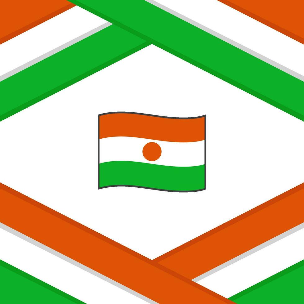 Niger vlag abstract achtergrond ontwerp sjabloon. Niger onafhankelijkheid dag banier sociaal media na. Niger sjabloon vector